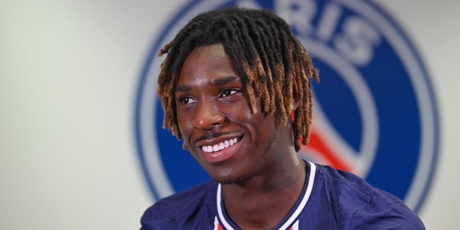 Moise Kean joined PSG from Everton on loan.