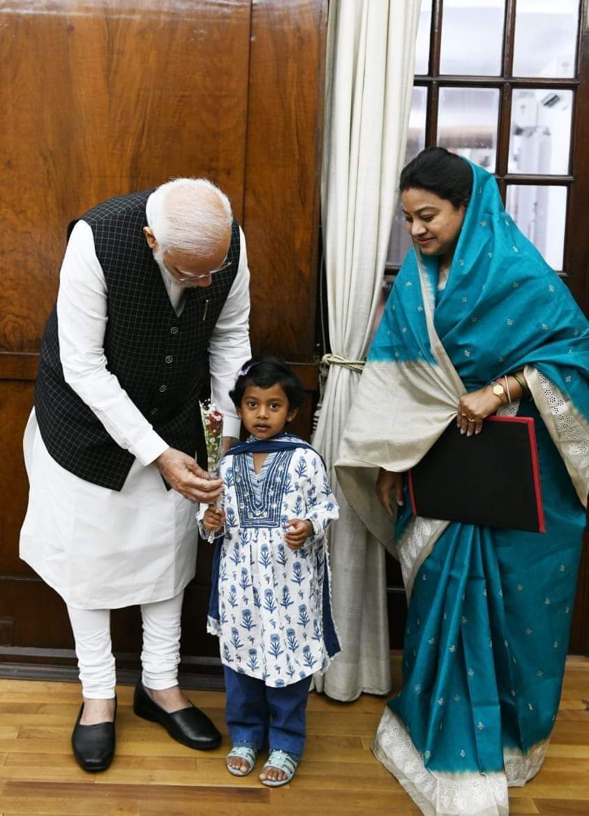 MP Himadri Singh met PM Modi with daughter