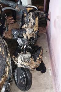 Sudden fire broke out in electric bike