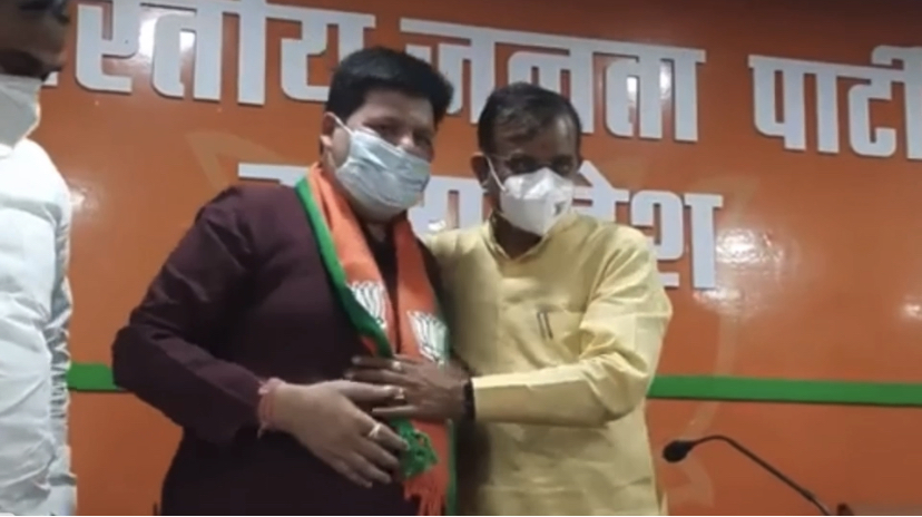 Amrish Sharma joins BJP Bhind