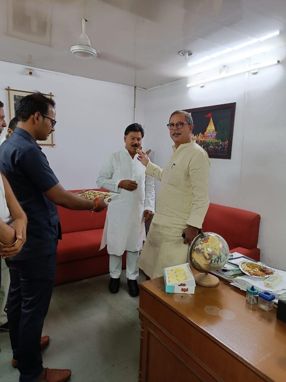 Ajay Singh and Chaudhary Rakesh Singh meet