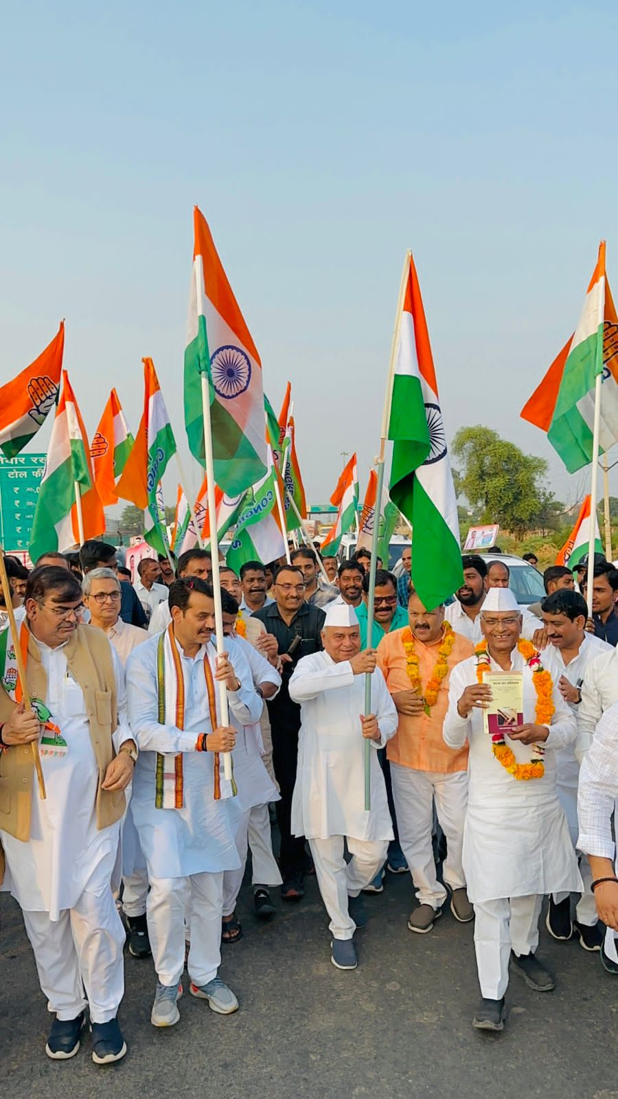 govind singh took out bharat jodo yatra in bhind