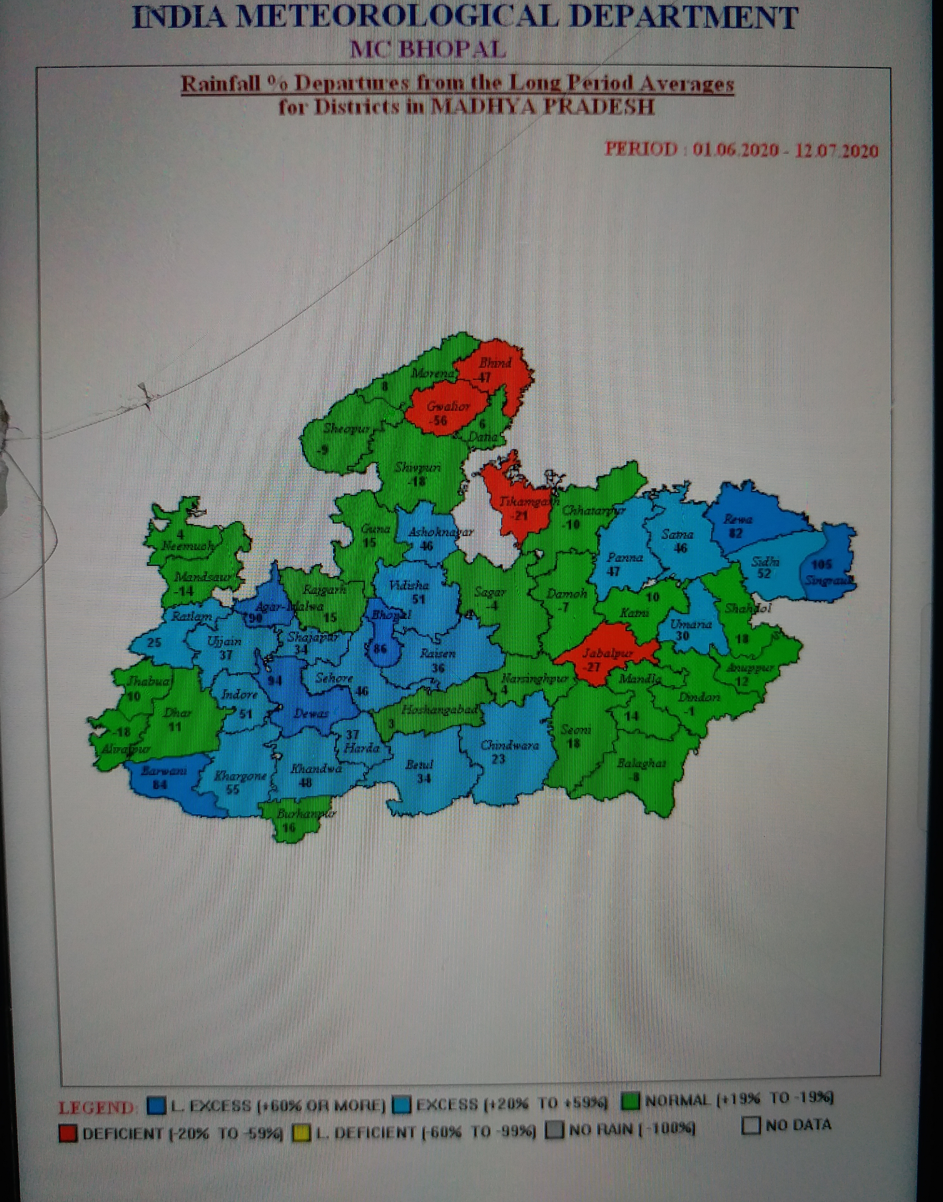 Map of Madhya Pradesh