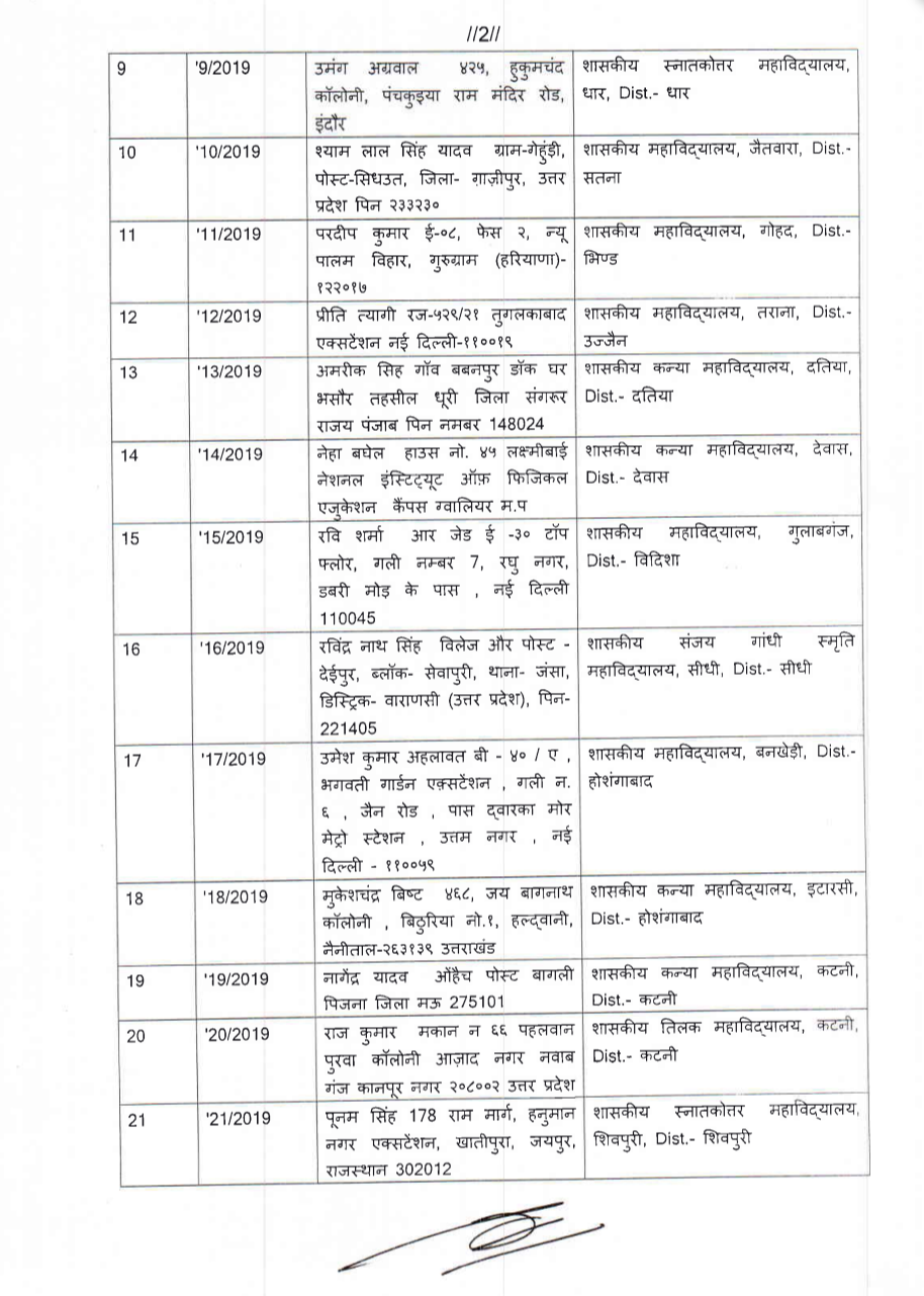 प्रोफेसरों के नियुक्ति के आदेश हुए जारी