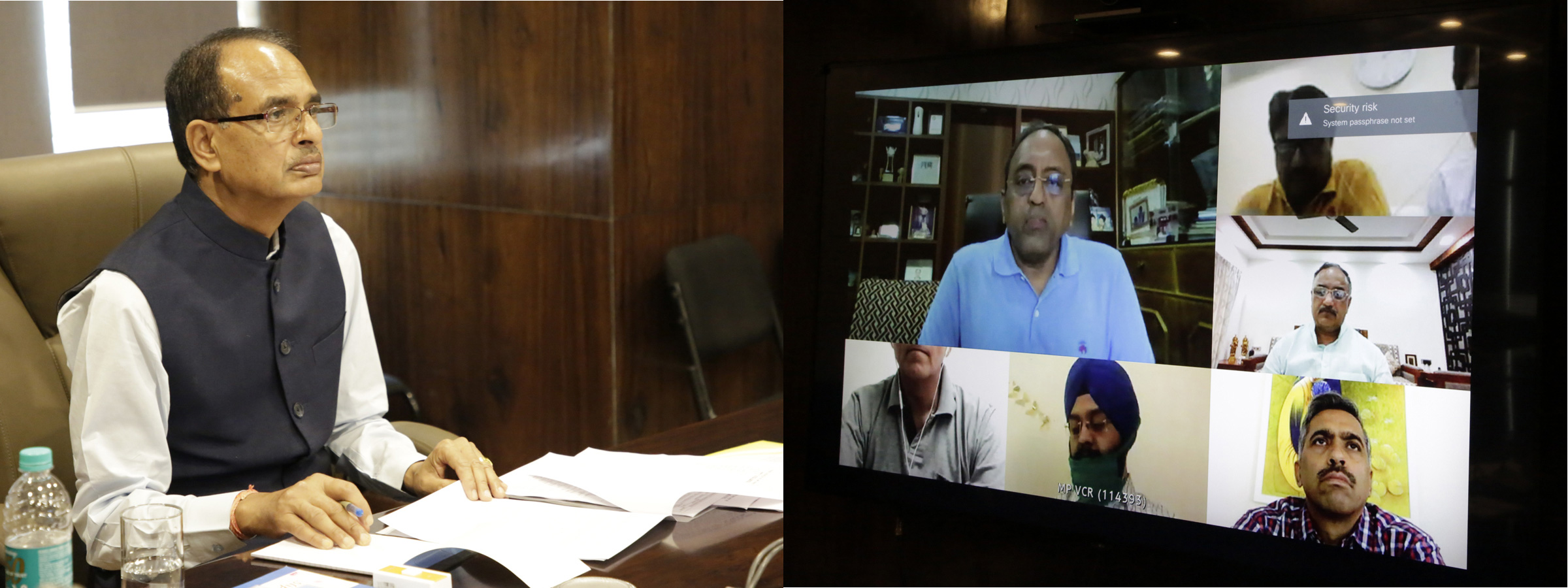 CM conducted video conferencing to review the arrangements in bhopal