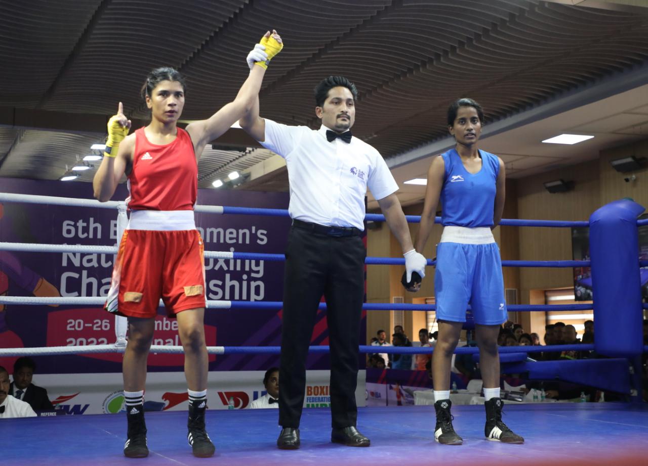 Nikhat Zareen won in Bhopal Women Boxing Championship