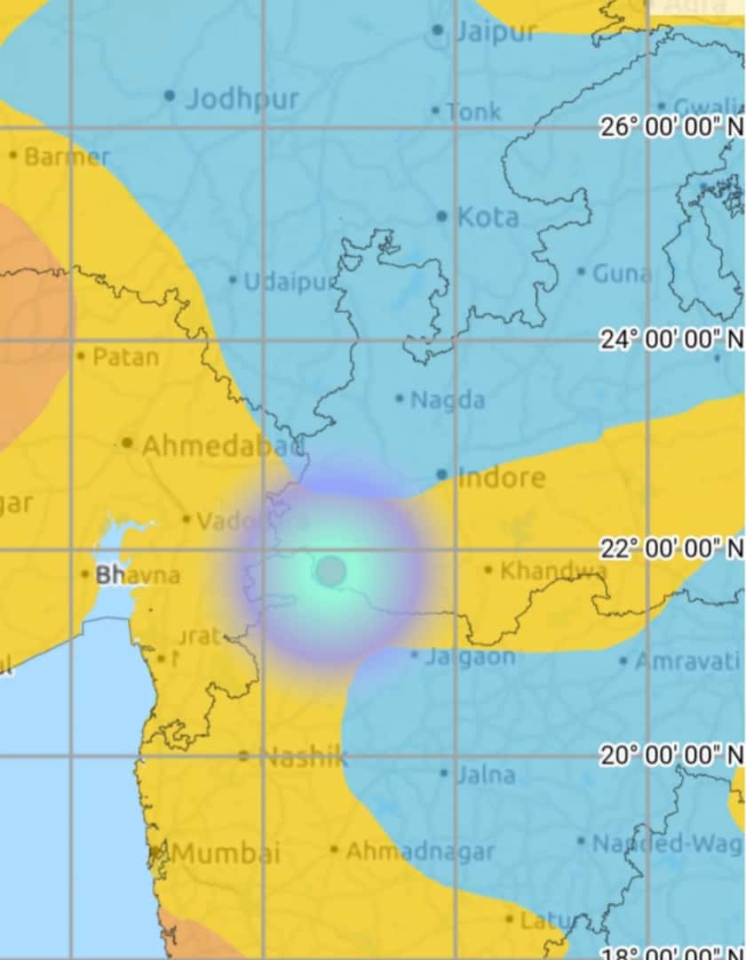 Earthquake tremors in Barwani