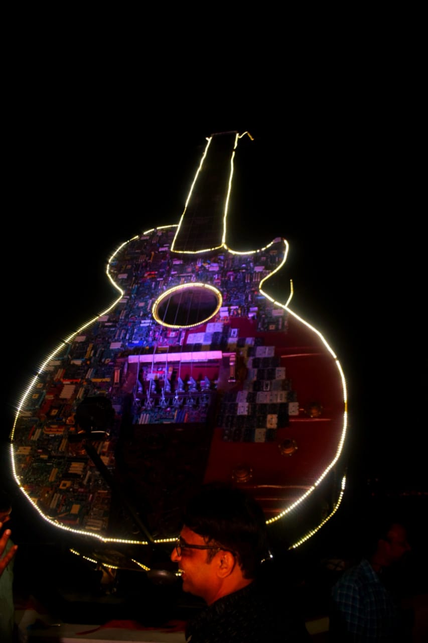 Guitar made of junk