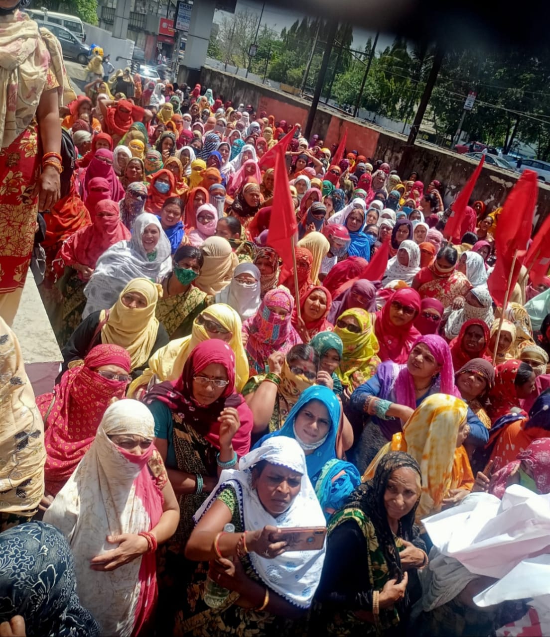 Anganwadi workers repeated demands