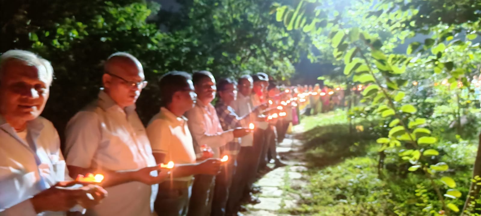 bhopal residents celebrate diwali with trees