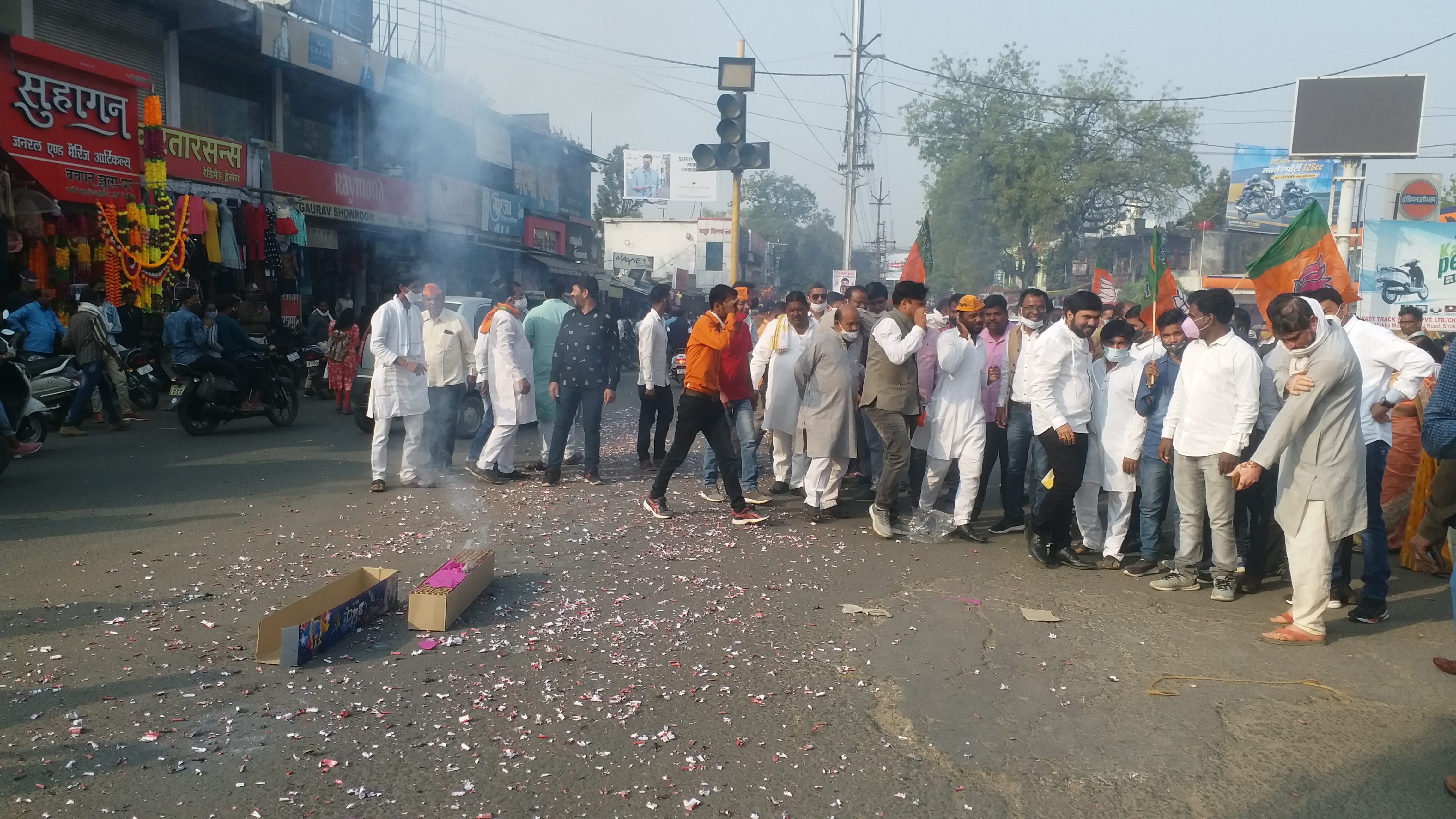 BJP celebrates fireworks