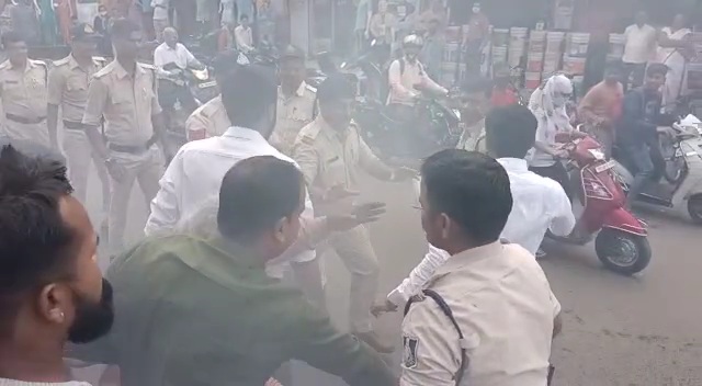 police and Youth Congress Clash