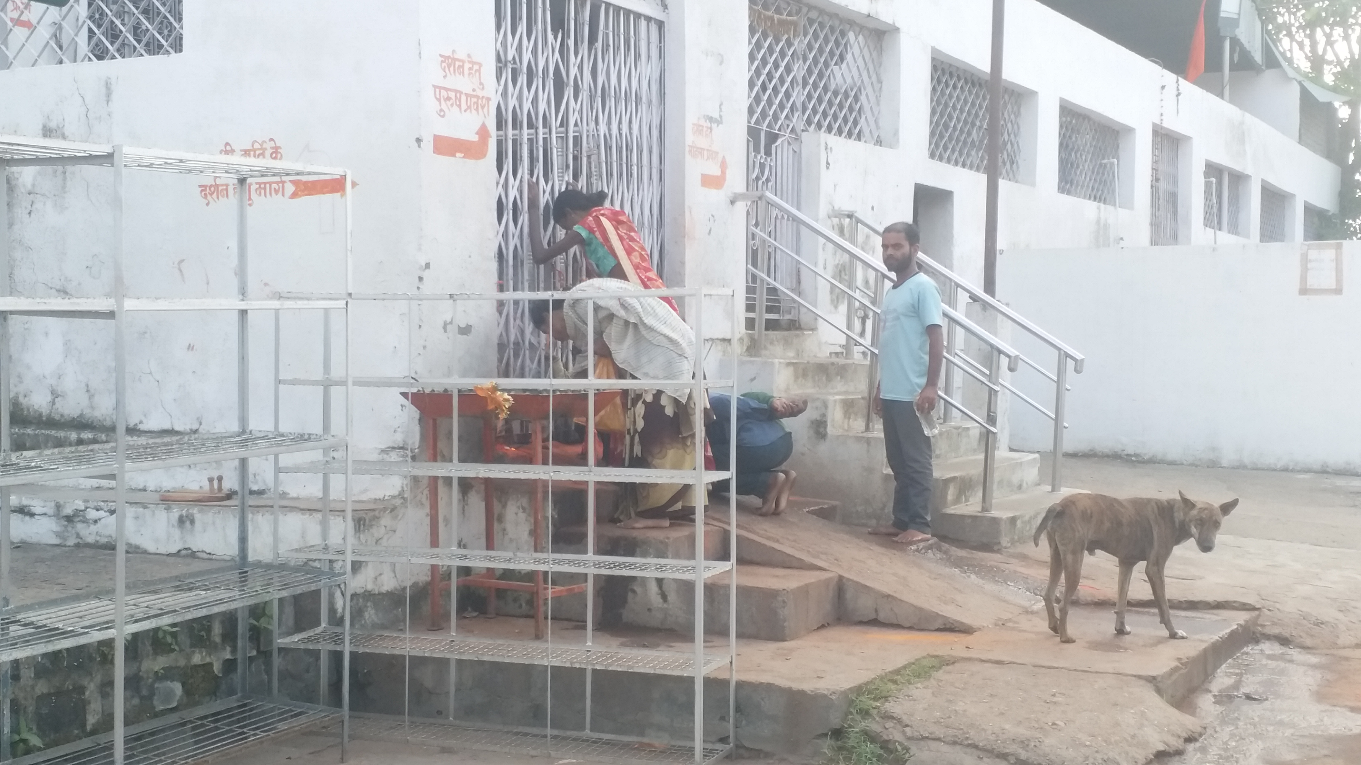 Devotees visit from outside the temple