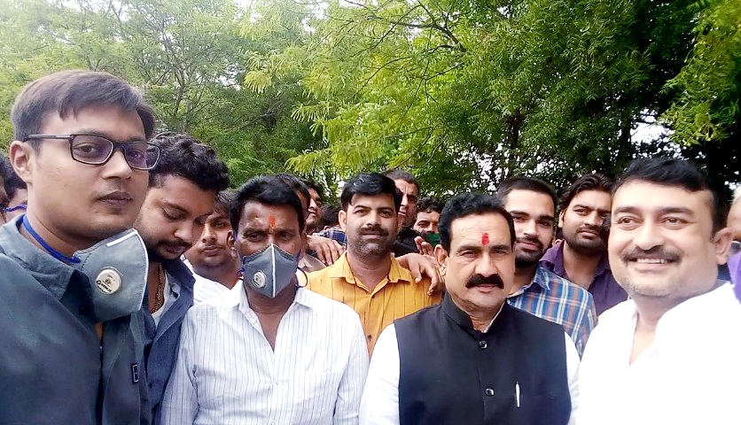 Home Minister Narottam Mishra reached Datia