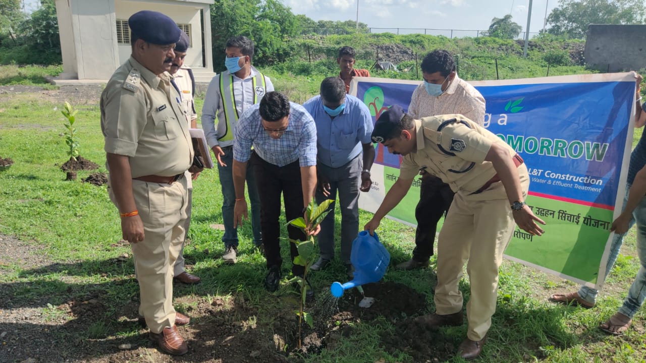 SP planted sapling after reaching SDOP office premises