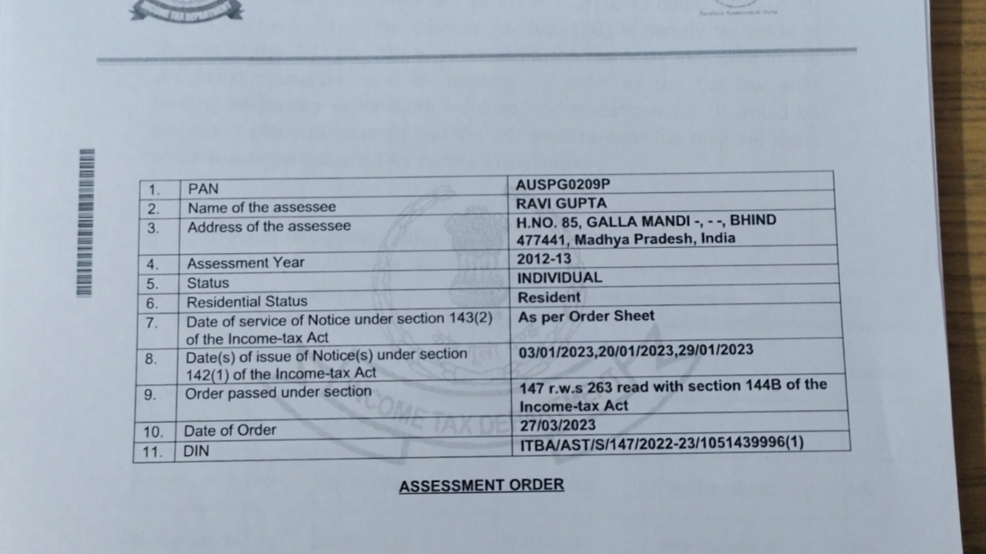 mp pan card fraud case