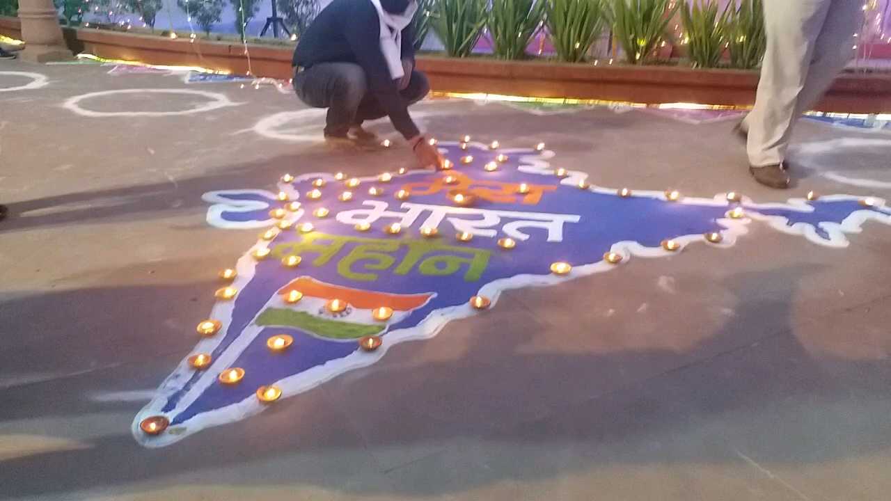 Rangoli map of india