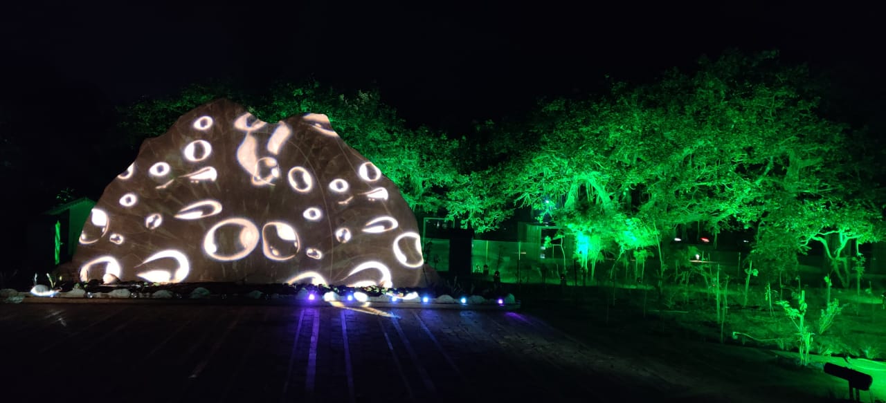 Multimedia and laser show in pachmarhi