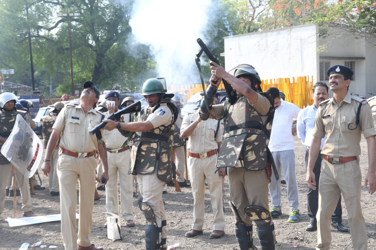 indore police mock drill