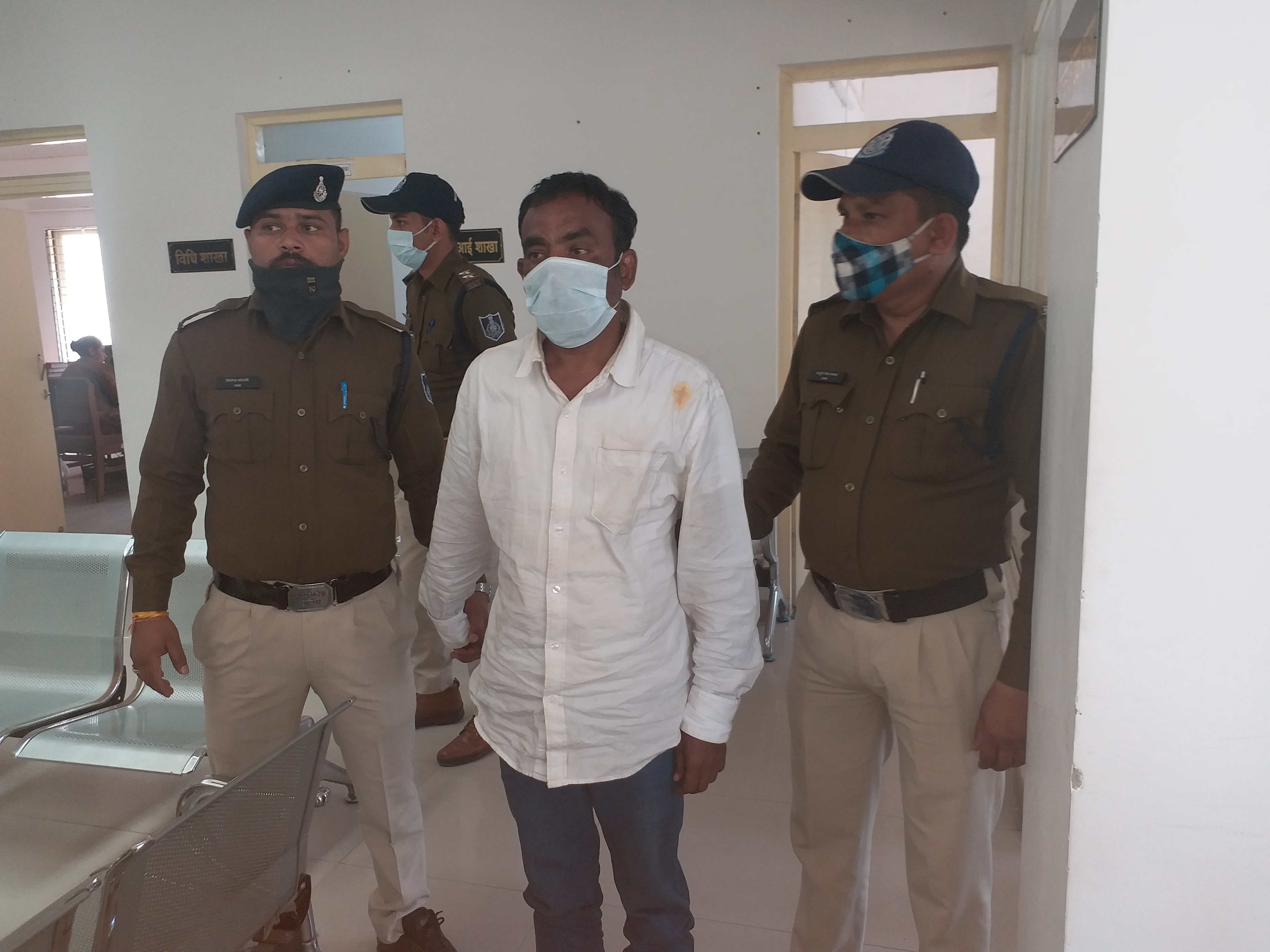 Police arrested the accused in the case of theft