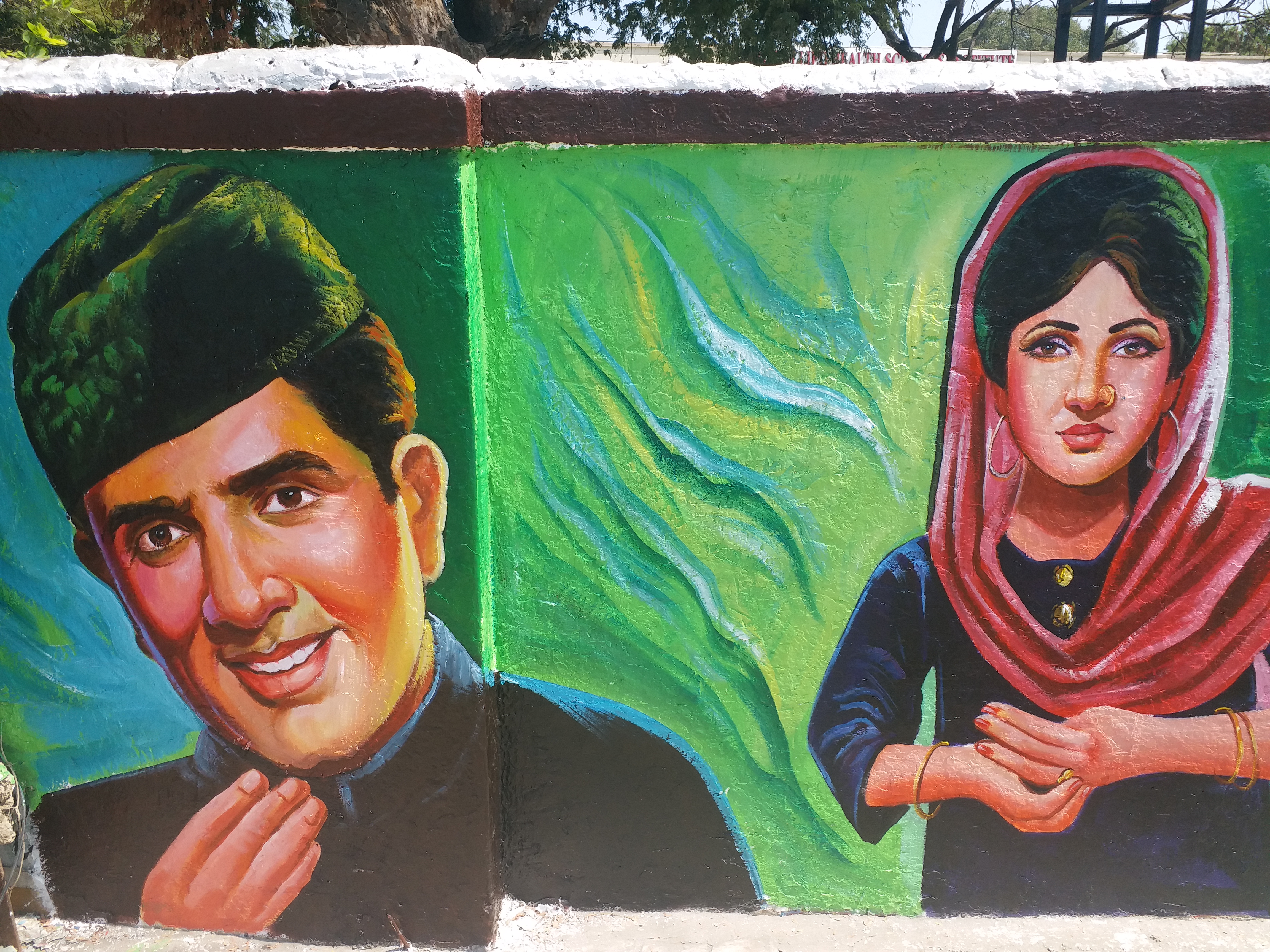 picture of Mother India and Mughal Azam is being carved