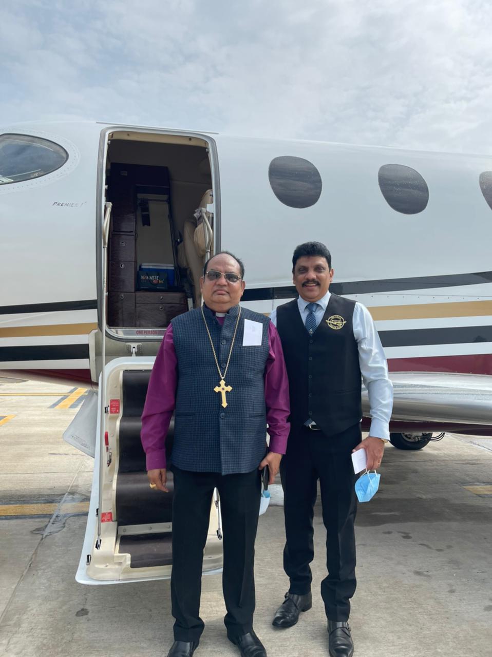 Jabalpur Bishop used chartered plane
