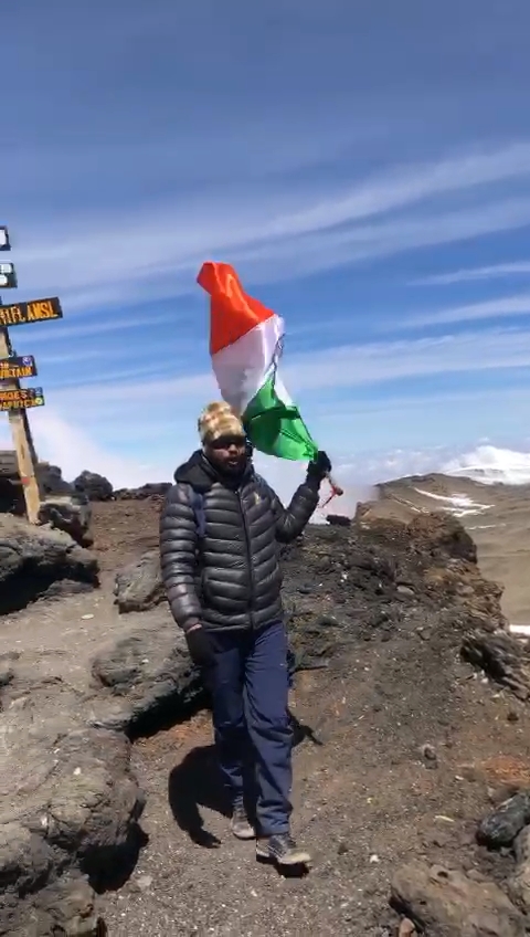 Ankit Sen hoisted tricolor on South Africa highest mountain