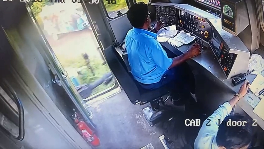 video recording system installed in rail engine