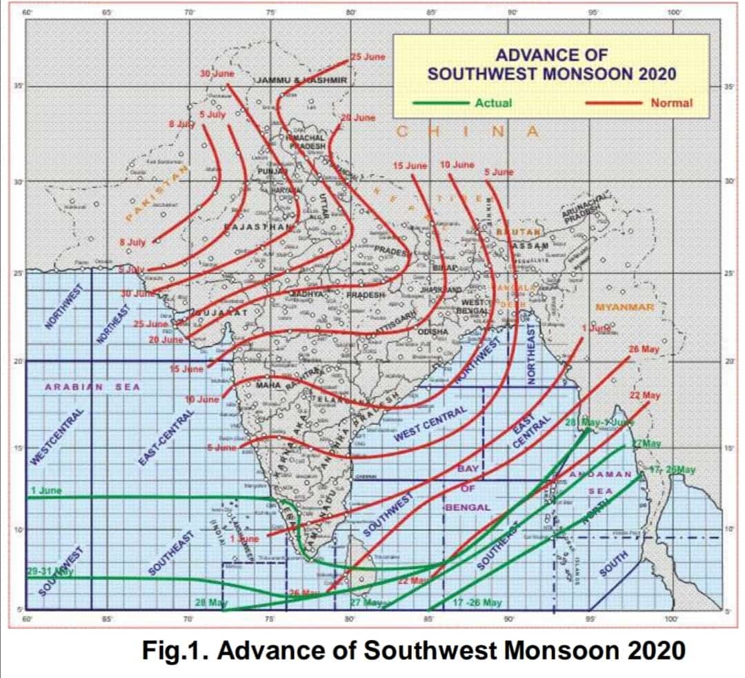 Monsoon reached Dahod of Gujarat bordering with West Madhya Pradesh