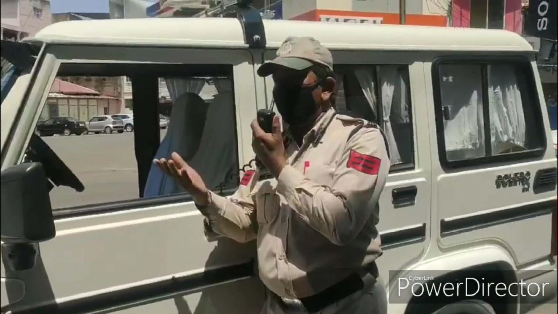Policeman making people aware by singing song