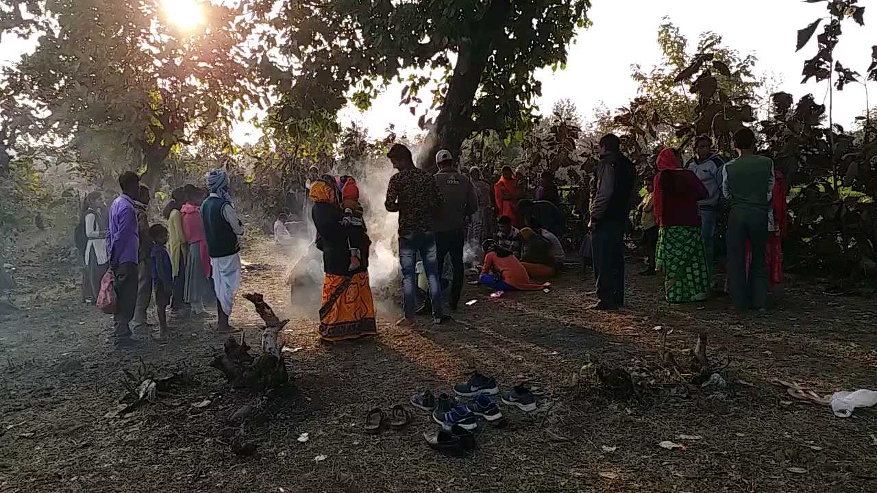 Villagers gathering in the name of faith