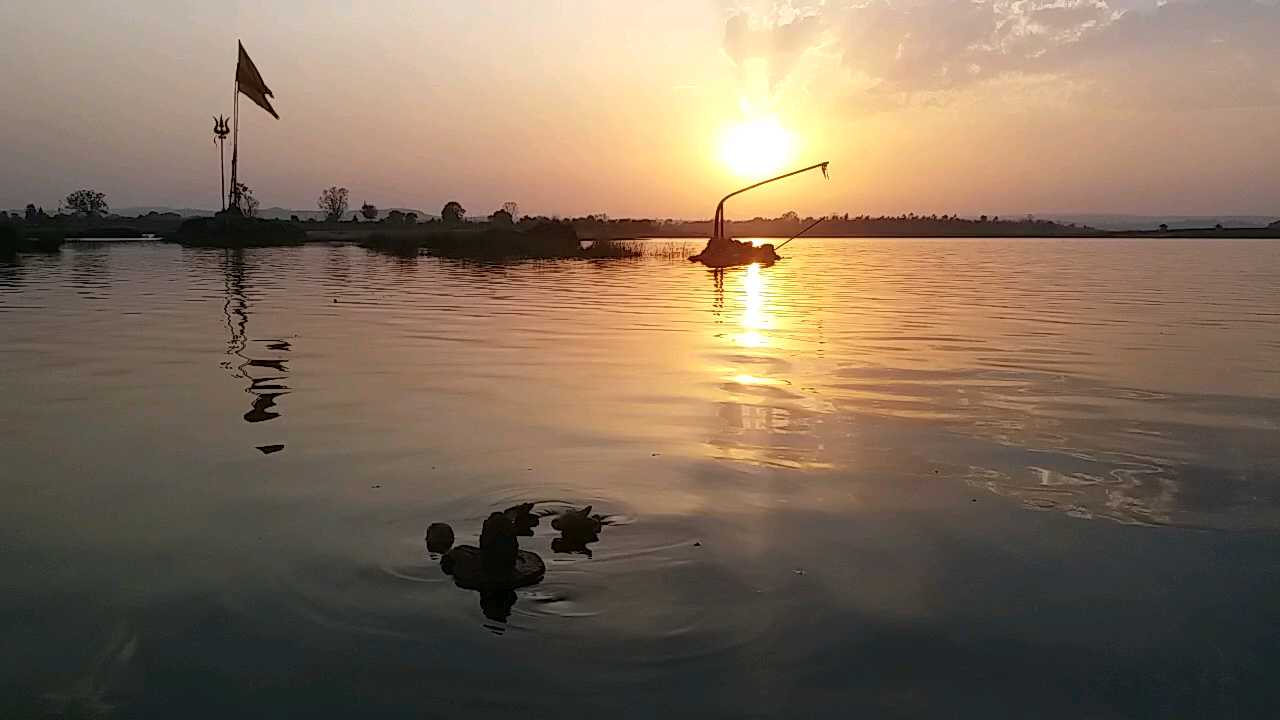 शाम के वक्त नर्मदा का नजारा