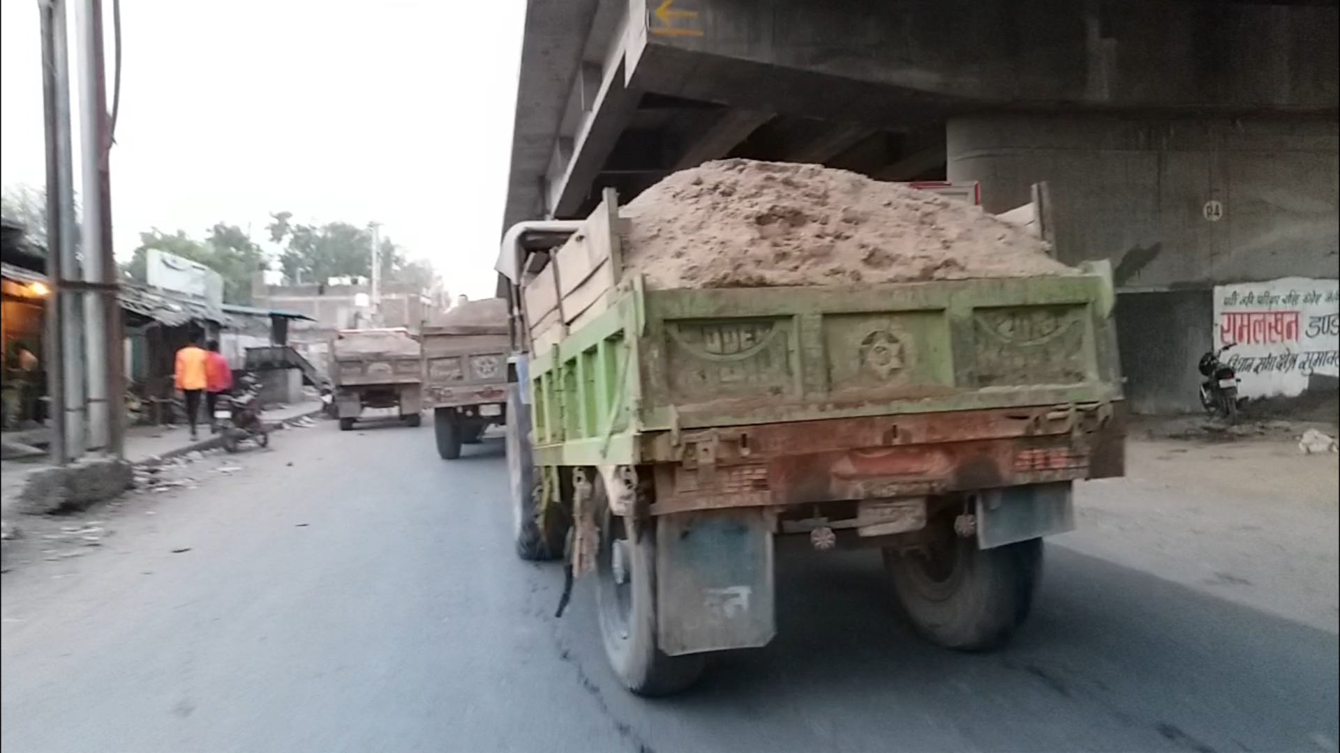 Sand moves tractor