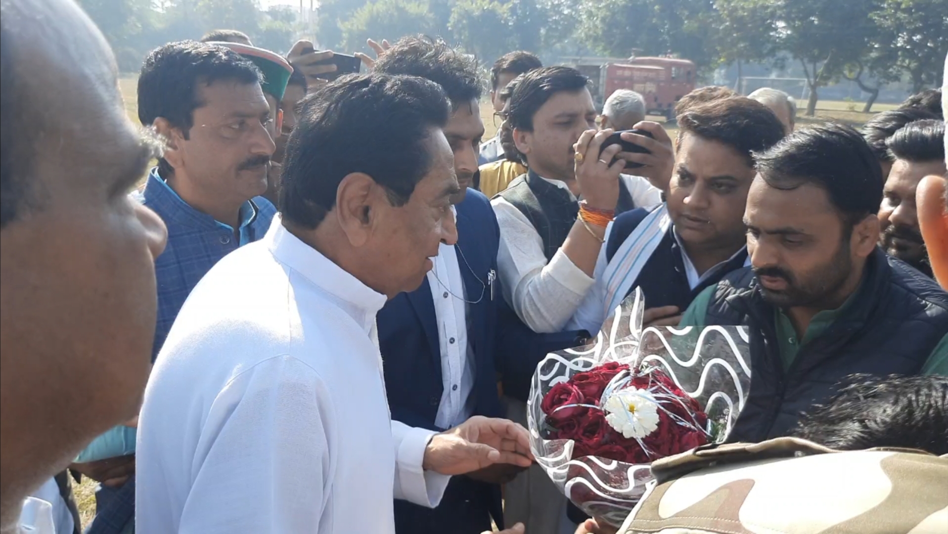 kamal nath and digvijay singh visit morena