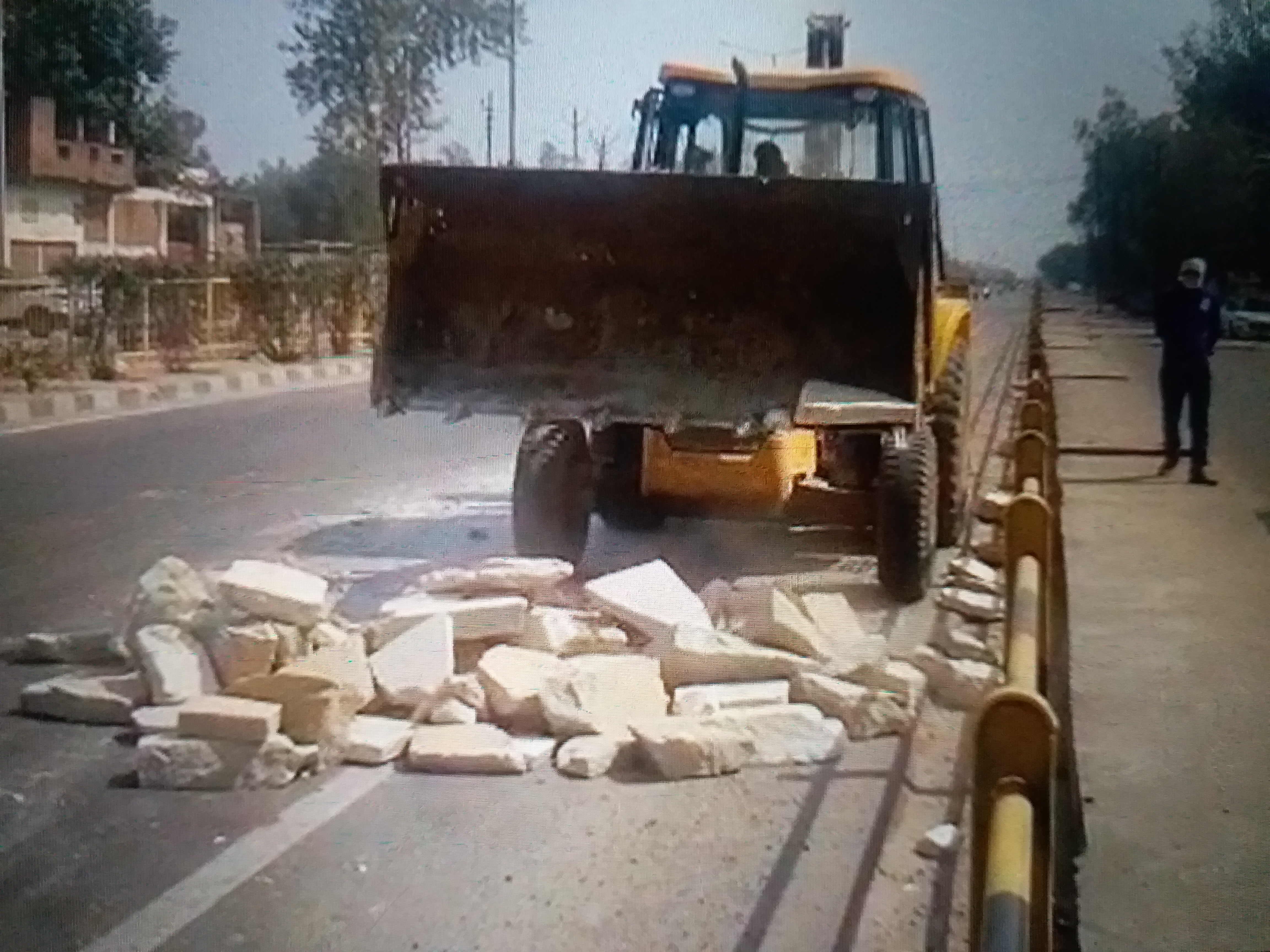 Administration removed stones from JCB