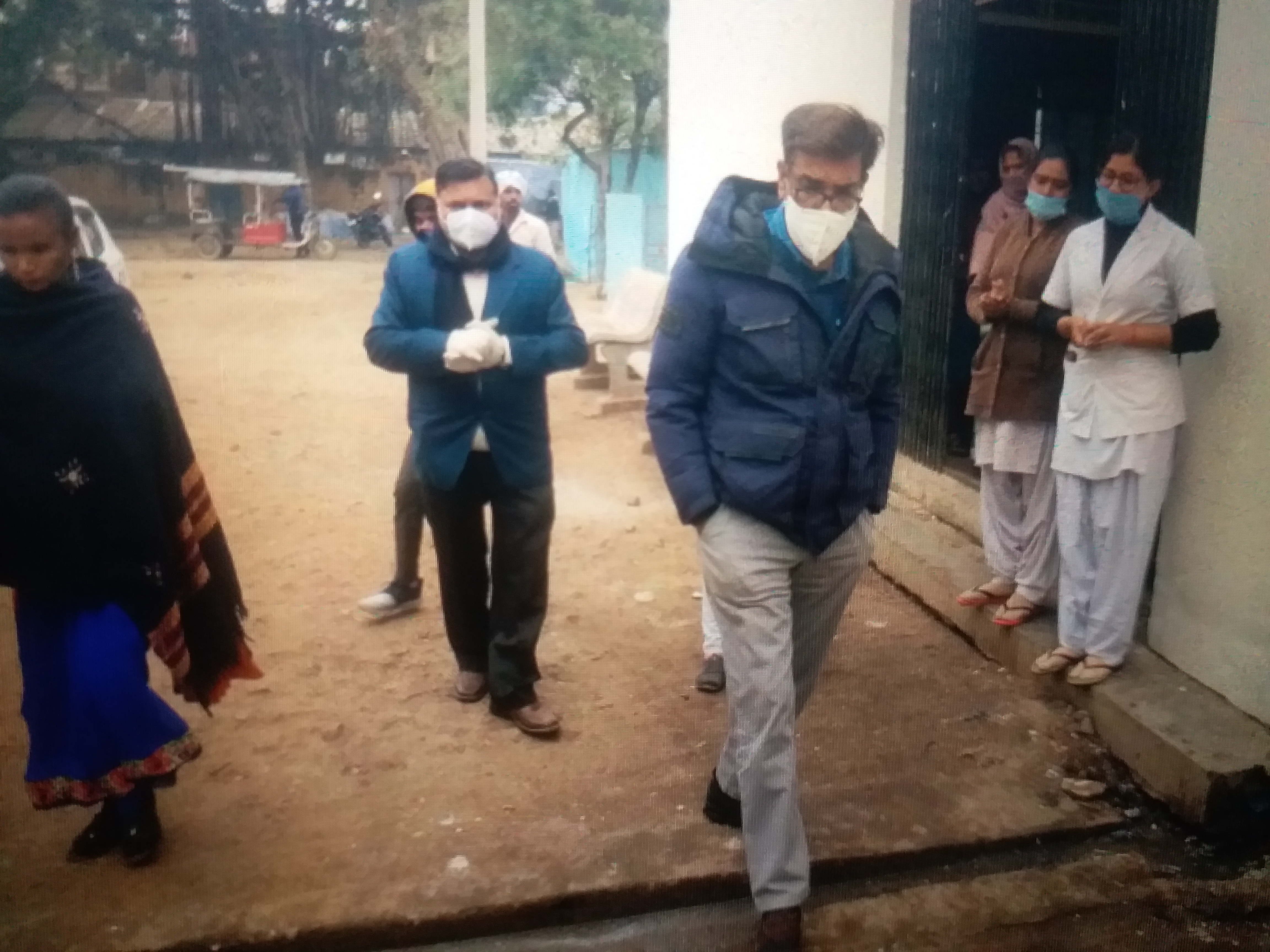 Officers inspecting hospitals