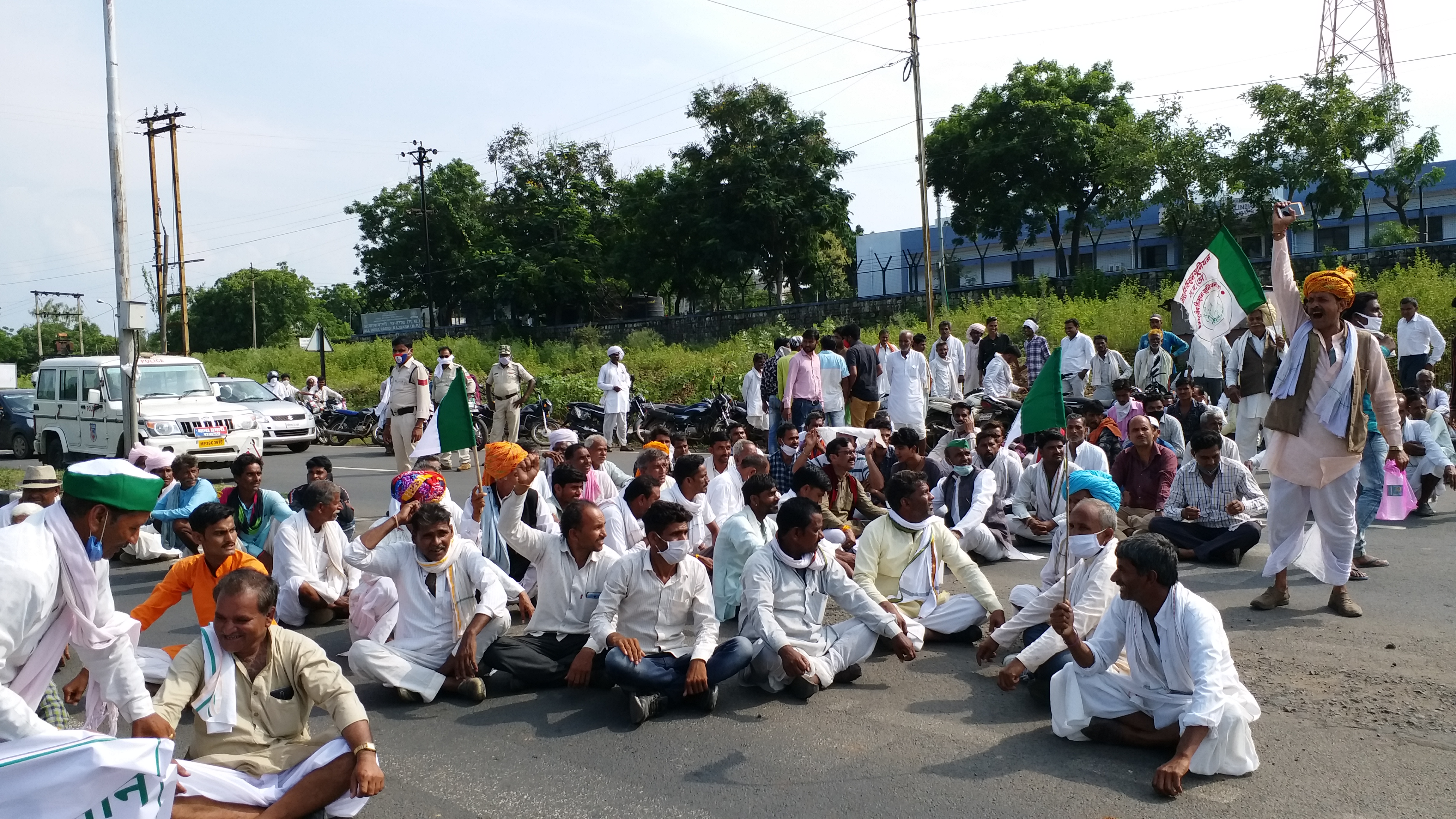 Farmers on the highway