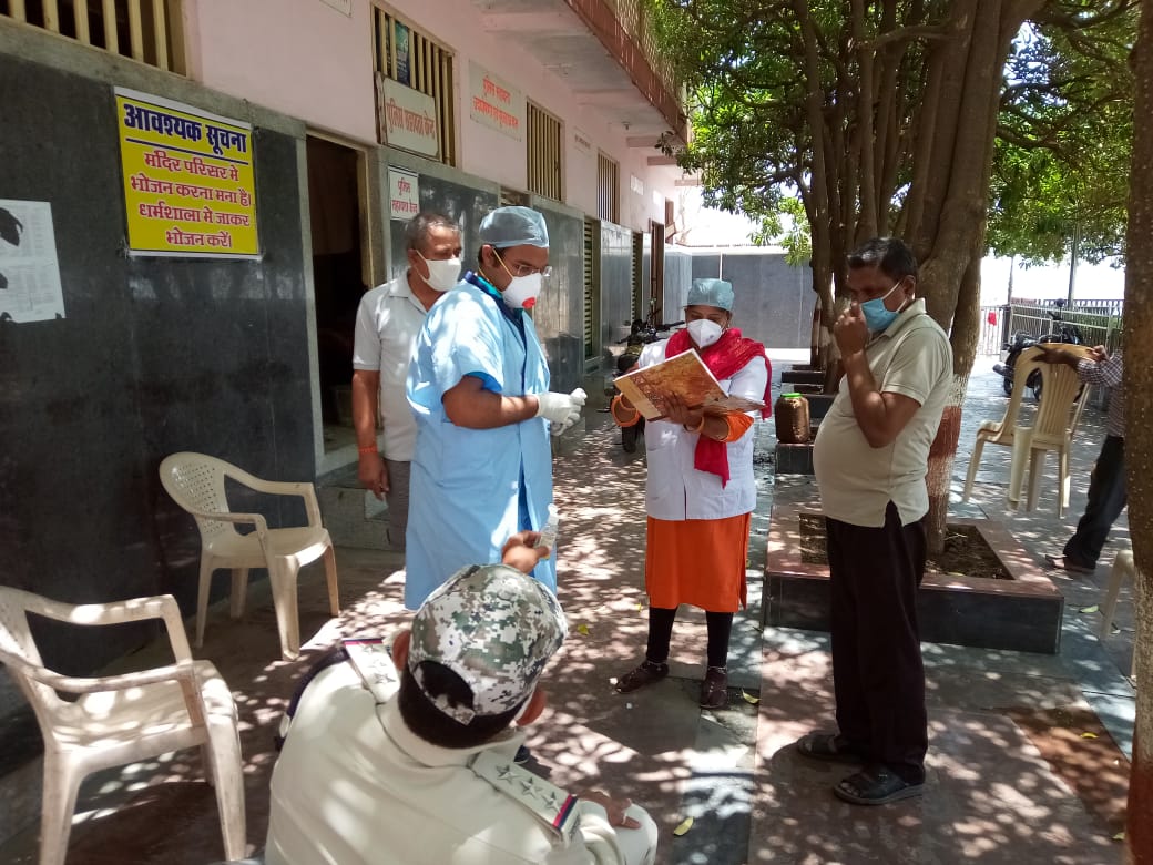 Priests and security personnel of Salkanpur temple underwent health test