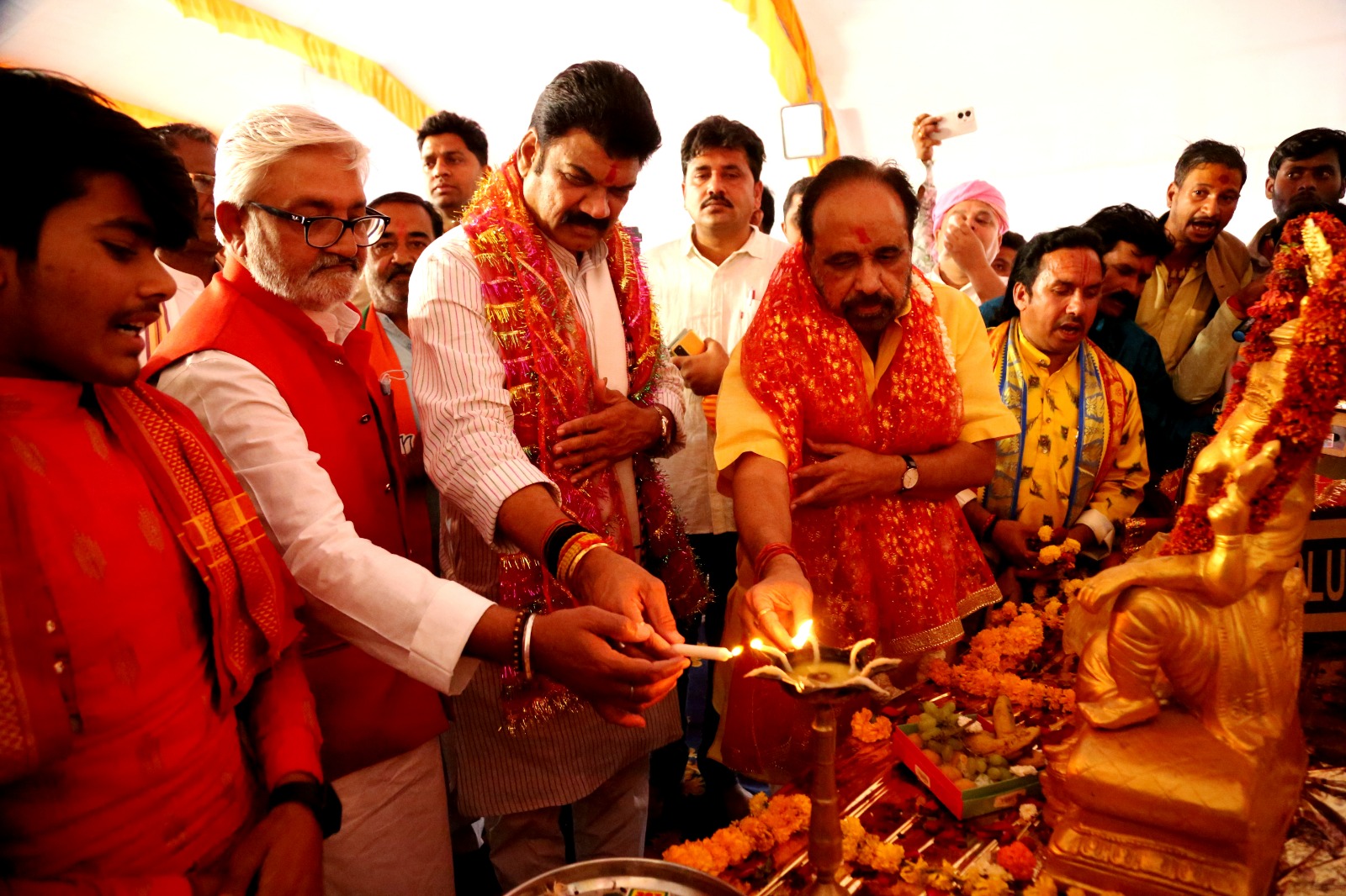 gopal bhargav Bhumi Pujan of suspension bridge