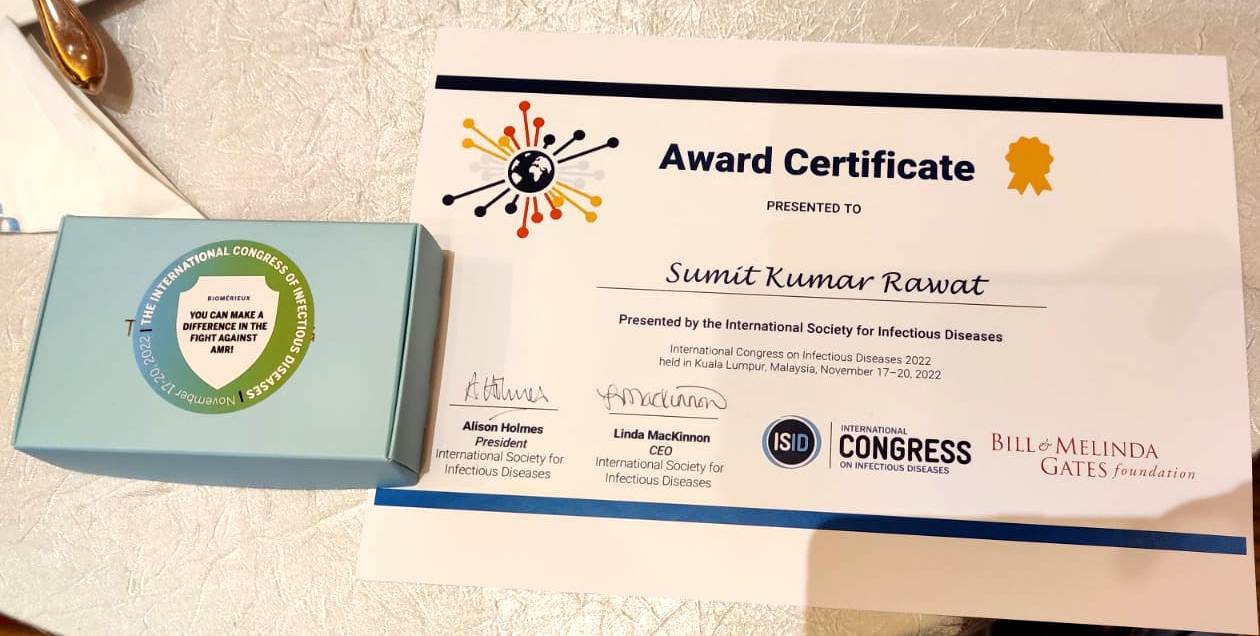 Dr Sumit Rawat honored with International Award