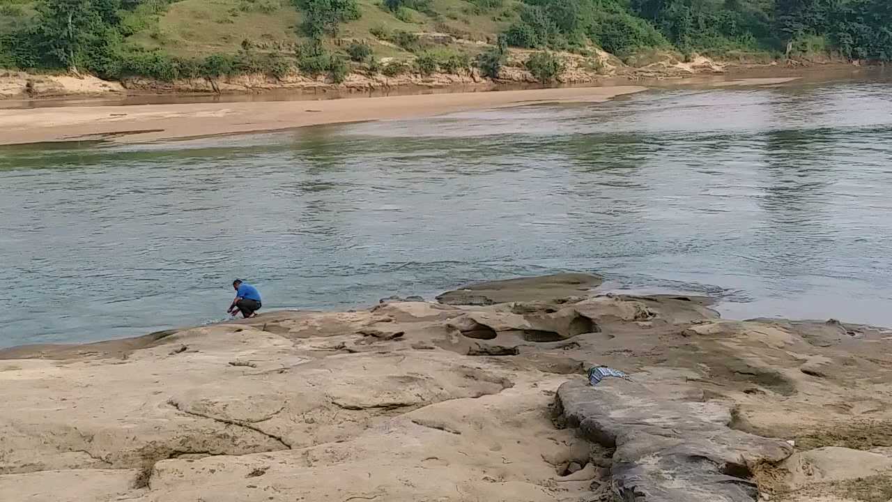 Confluence of Sone and Johila River