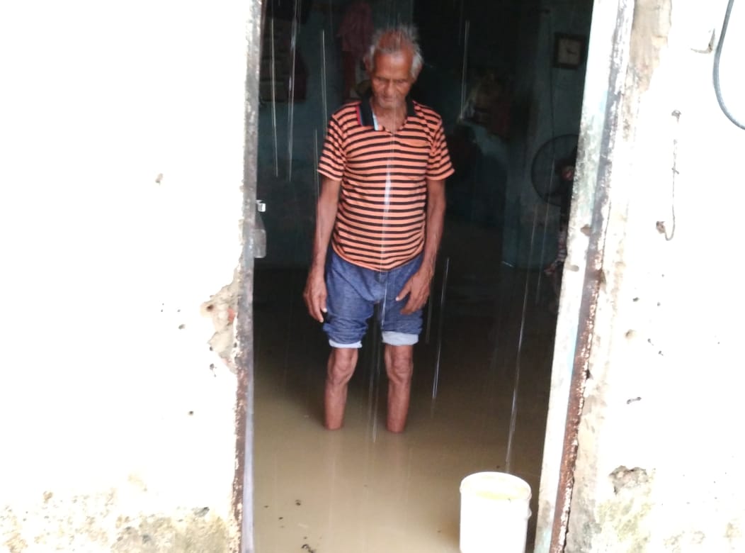 Rainwater filled the houses