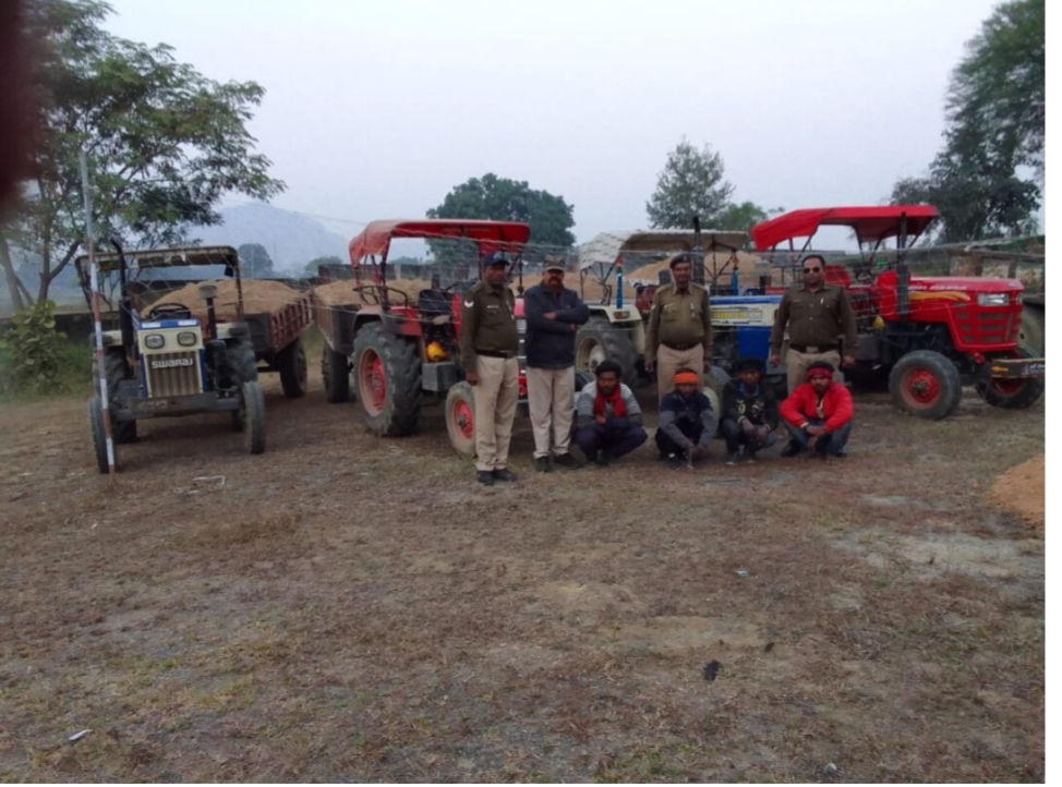 MP Singrauli administration team seized 4 tractors