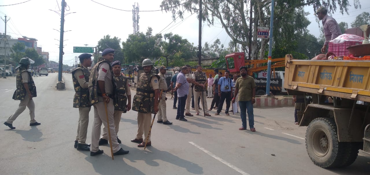 Bulldozer run encroachment Singrauli