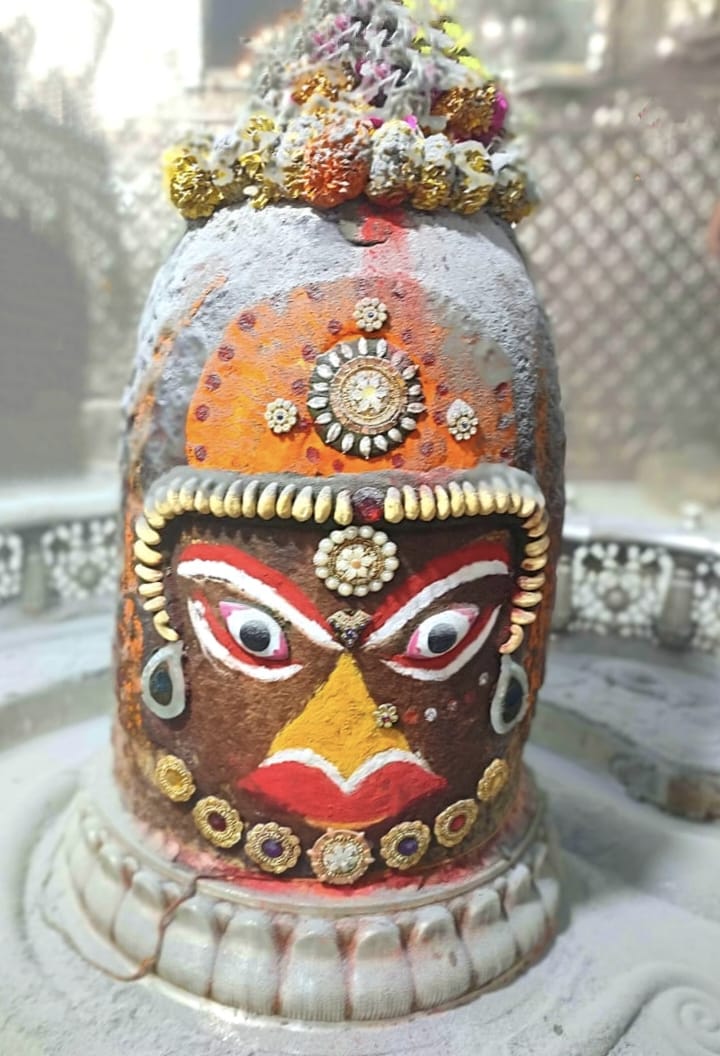 Ujjain Mahakaleshwar temple Baba Mahakal makeup on 8 July 2022