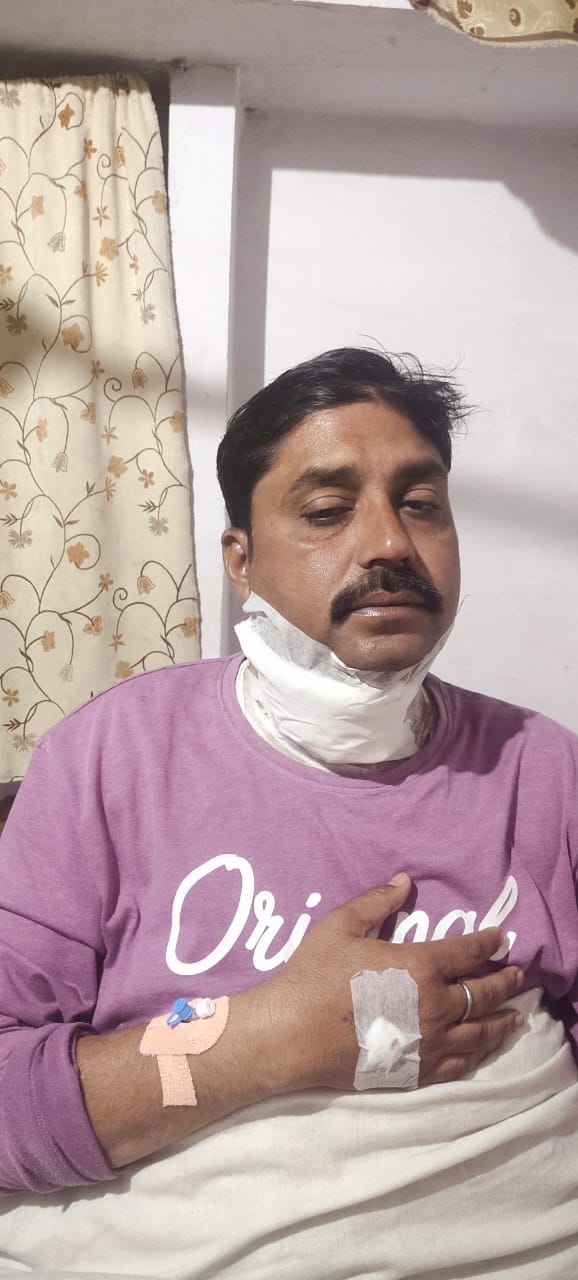 ujjain home guard neck wound with chinese manjha