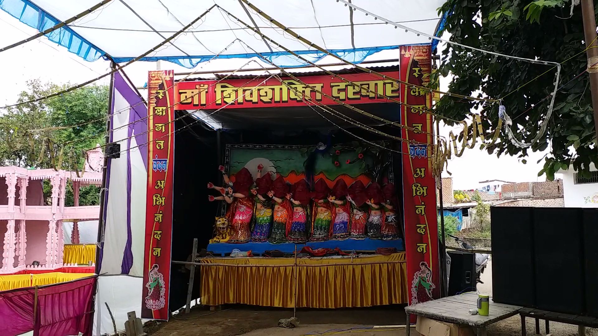 Mother's pandal without devotees