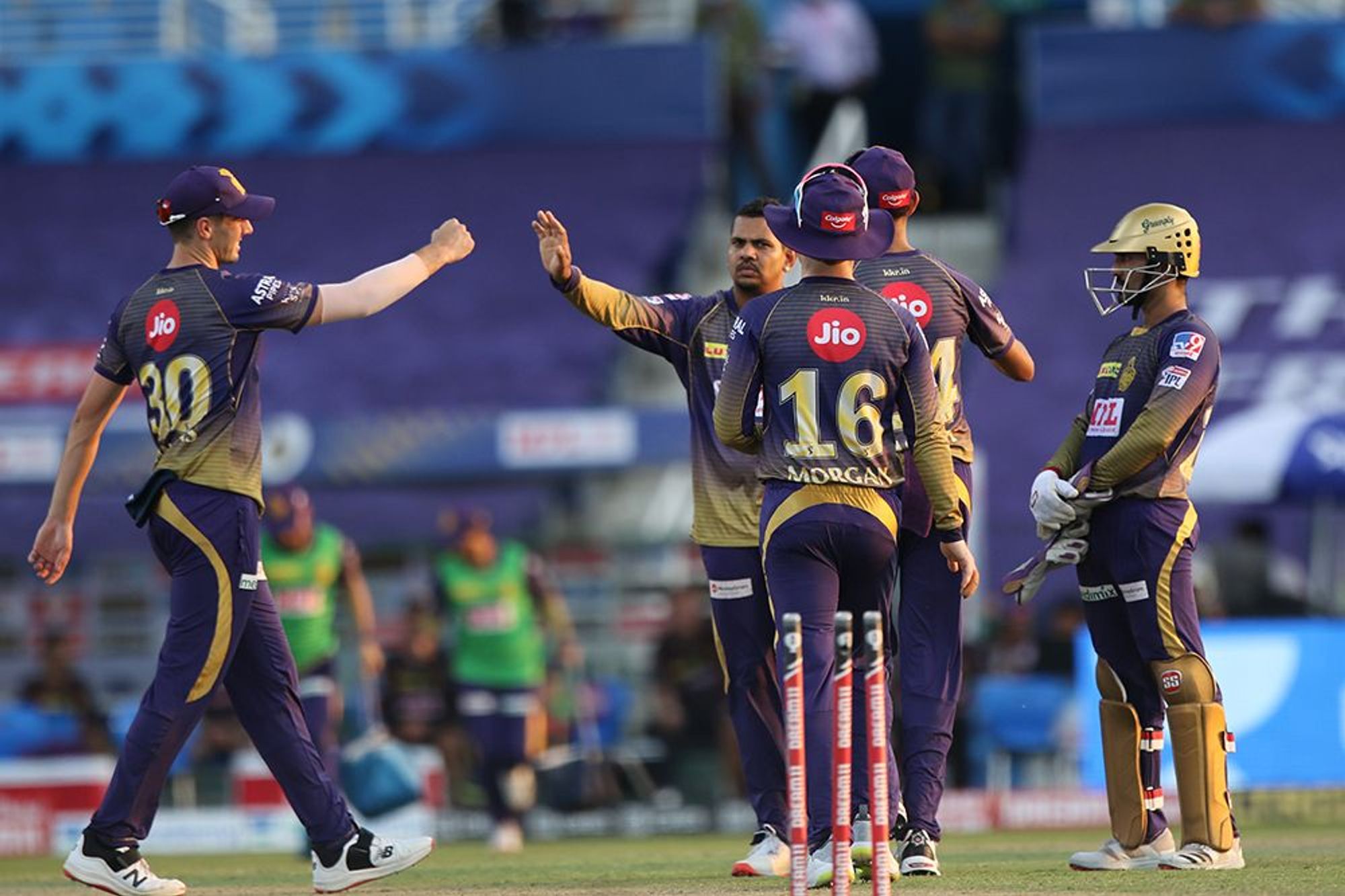 Sunil Narine successfully defended 14 runs in the last over.