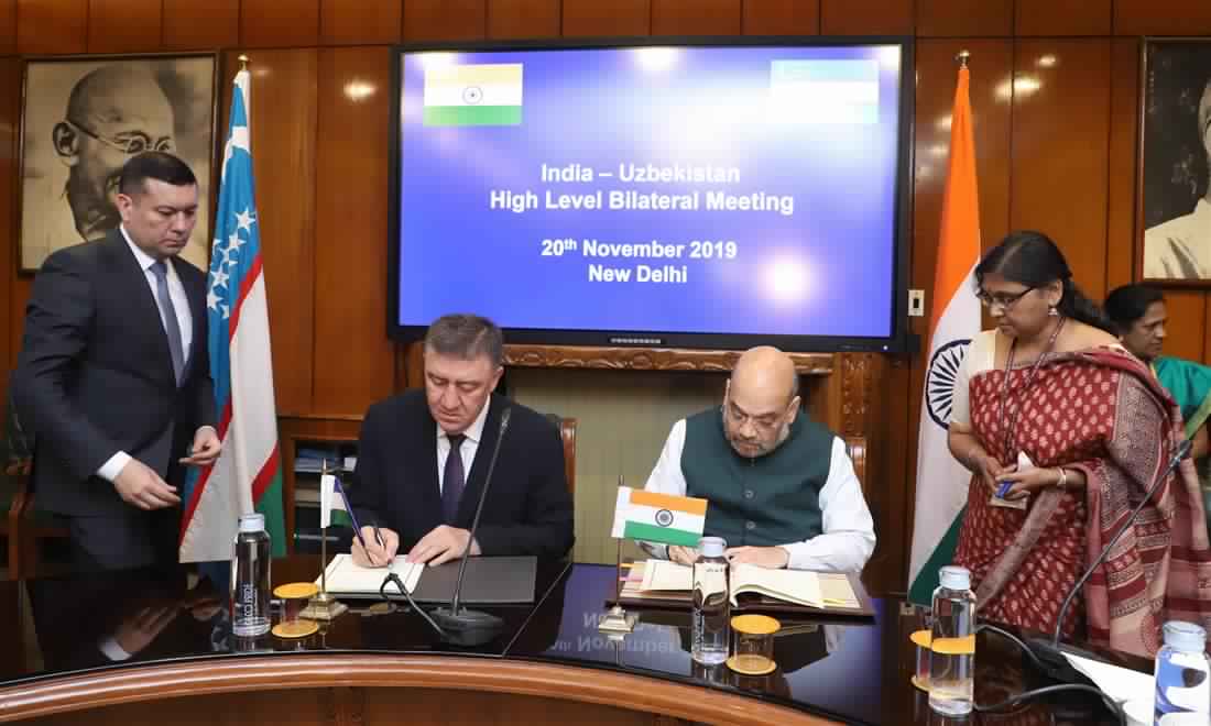 ink agreement on strategic cooperation between india and uzbekistan etv bharat