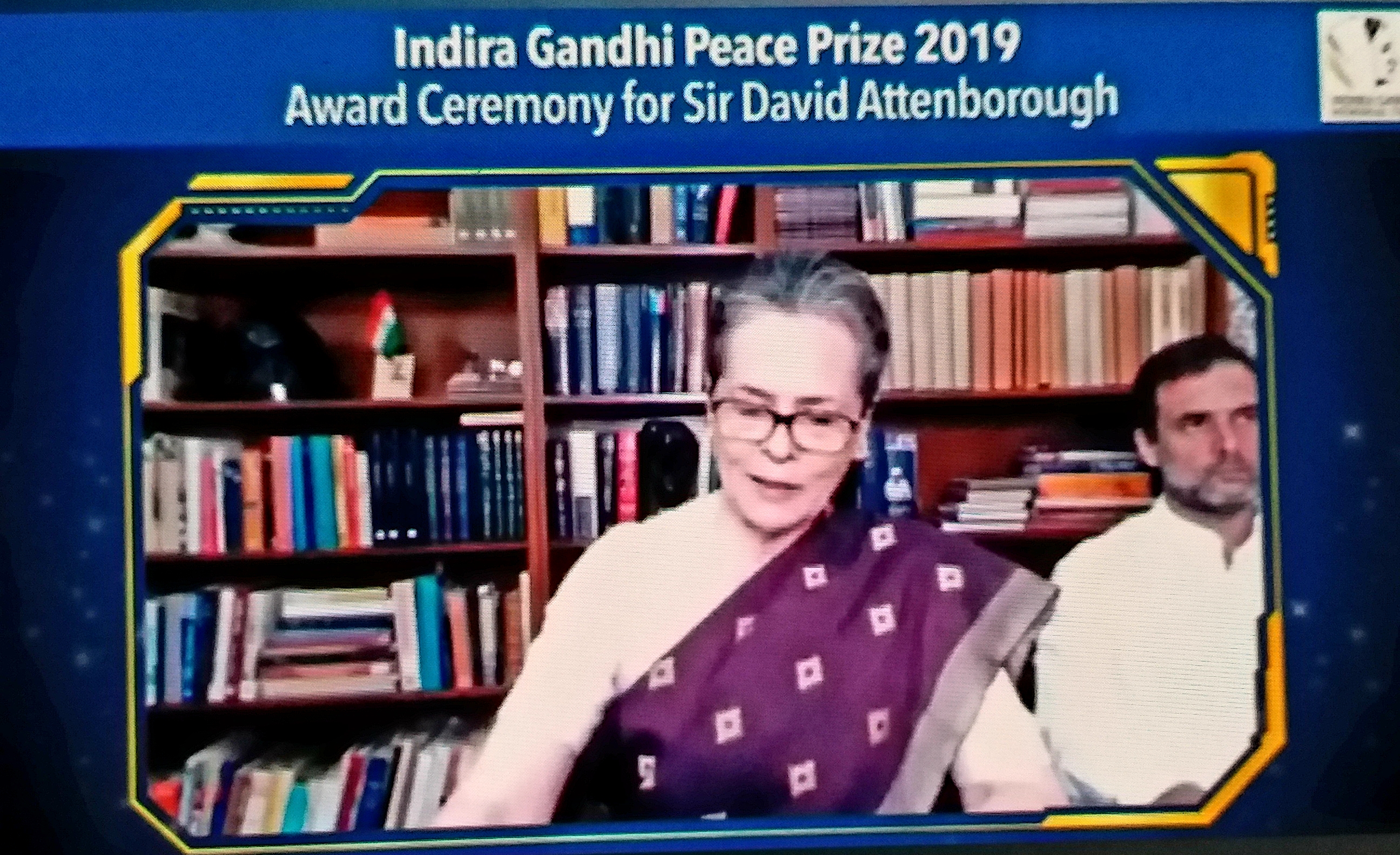 Congress President Sonia Gandhi and Rahul Gandhi were also present during the online award function